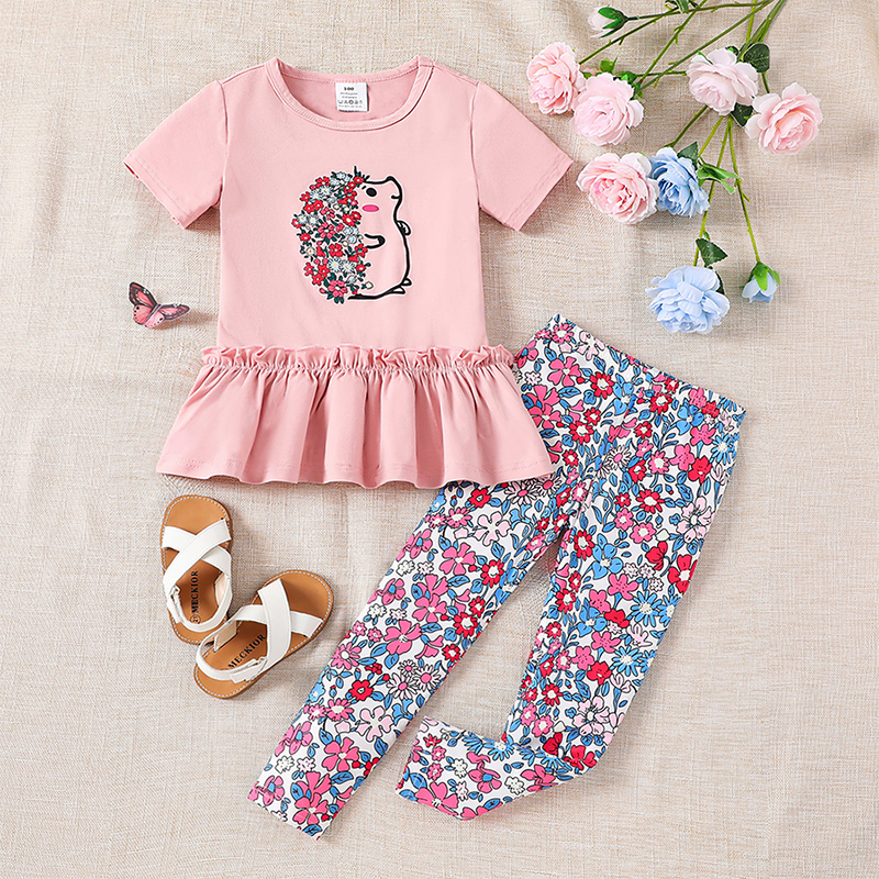 Toddler Legging Set - 2pcs Set for Girls Summer Vacation