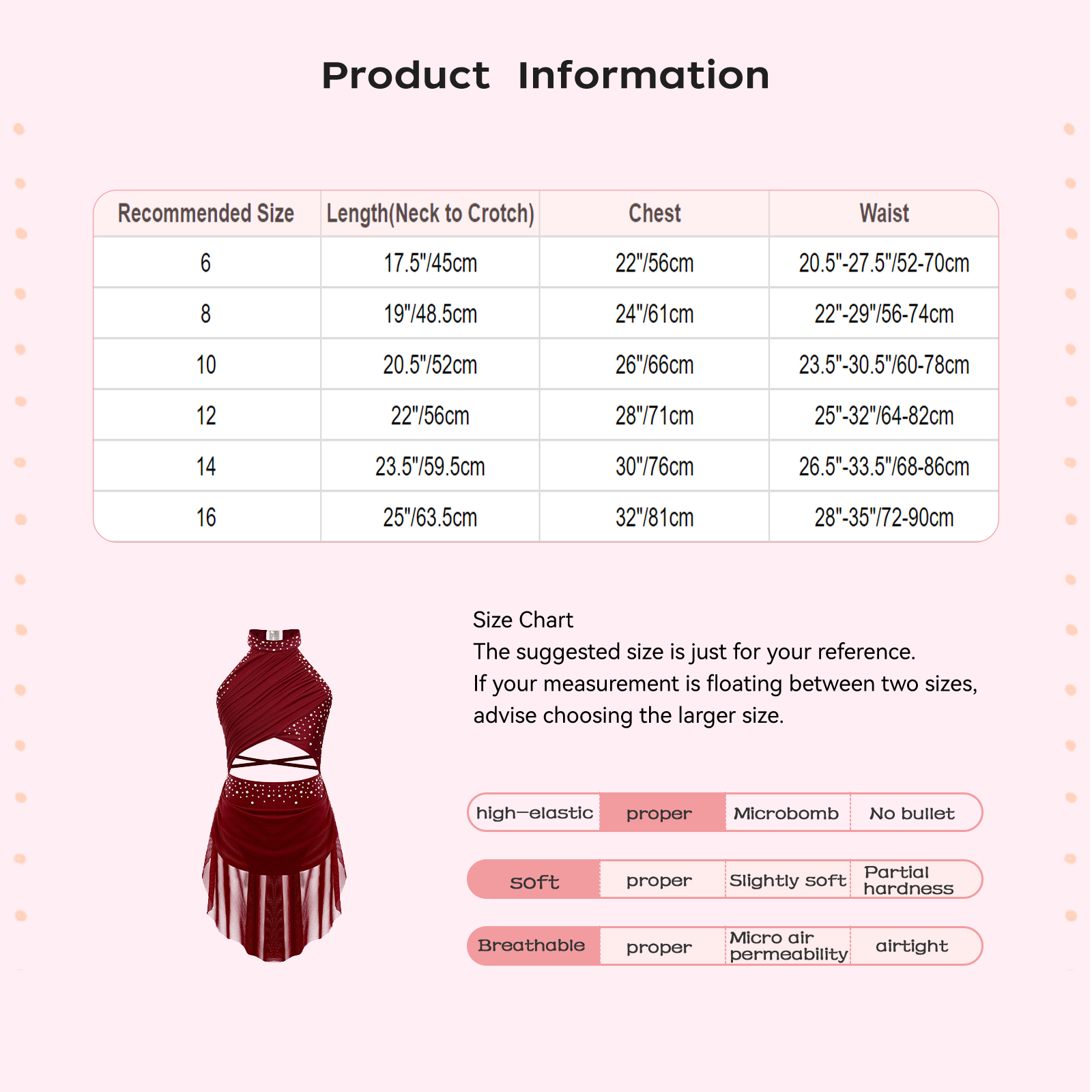 Kids Girls Ballet Leotard Dres – Baby Clothing Size Bewertung und Preis