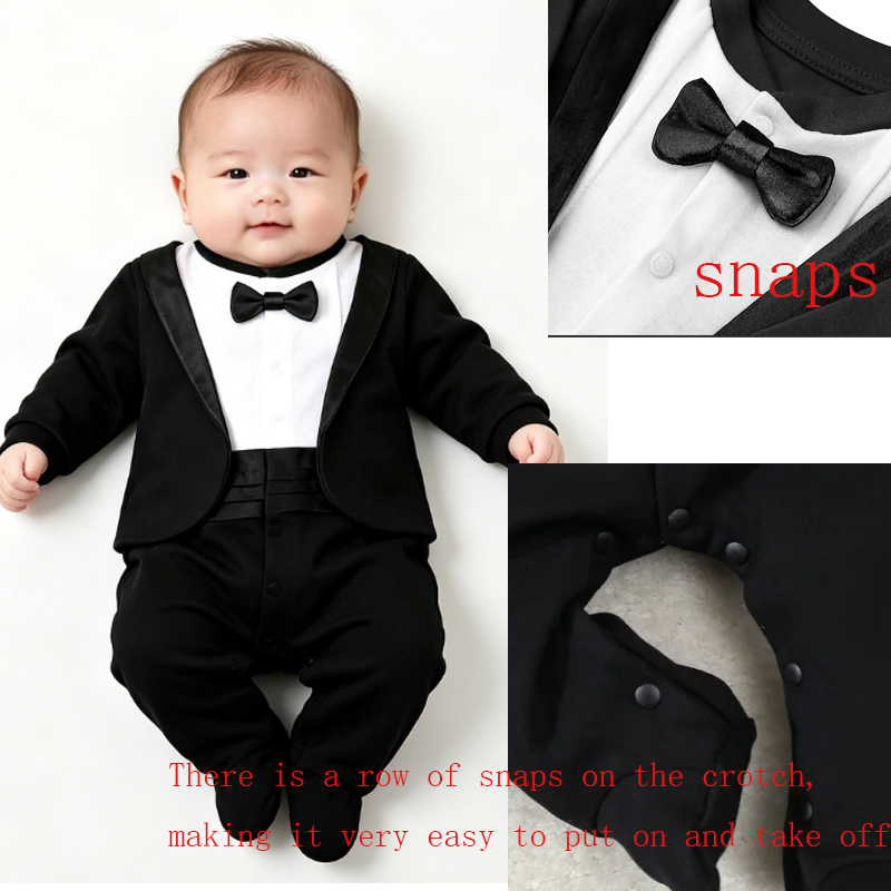 Newborn Boy Gentleman Tuxedo F – Romper Onesie Baby Bewertung und Preis