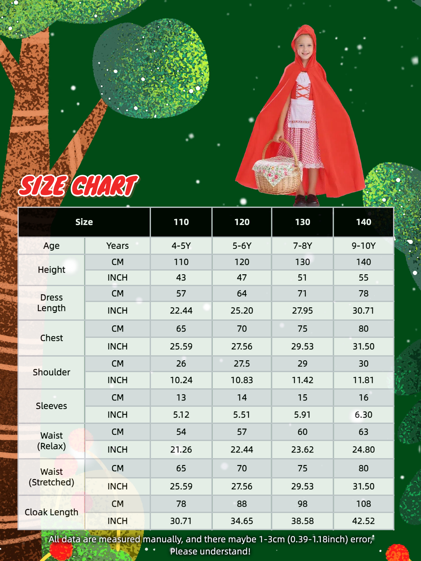 Kids Little Red Riding Hood Co – Baby Clothing Size Bewertung und Preis