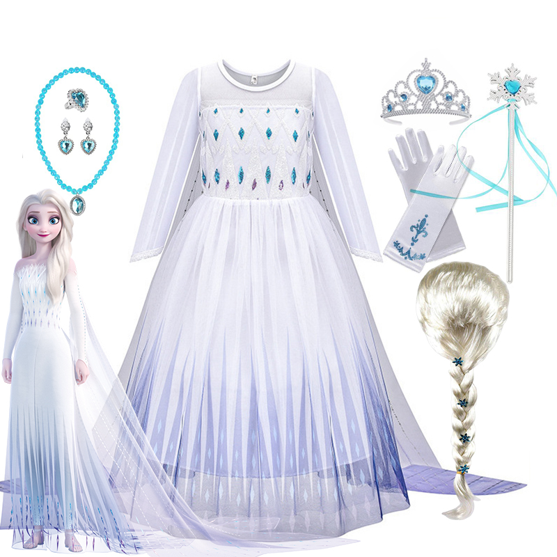 Disney Frozen 2 White Elsa Cos – Baby Clothing Size Bewertung und Preis