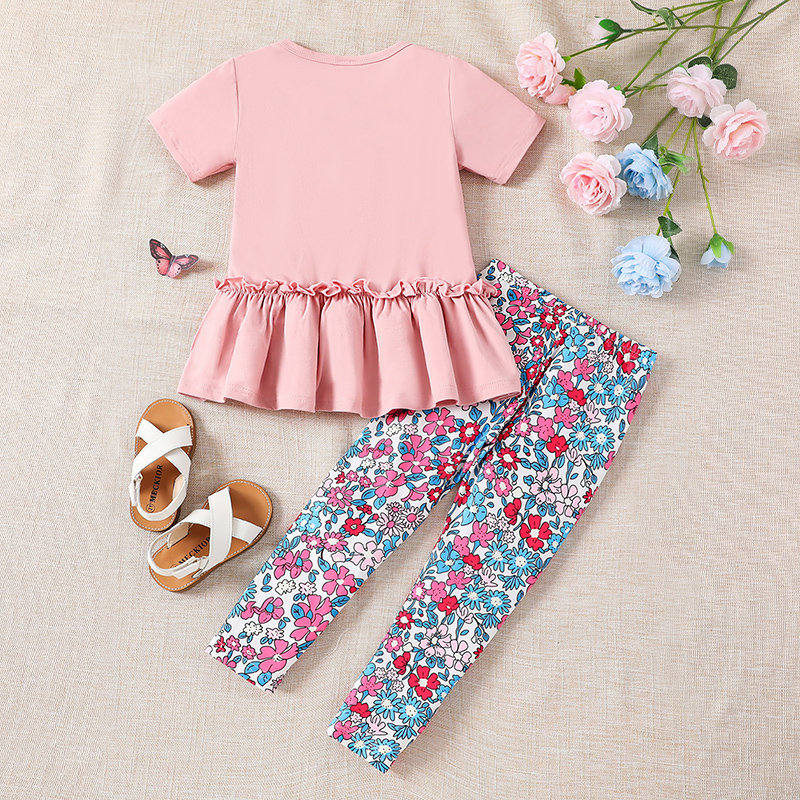 2pcs Set for Girls Summer Vaca – Toddler Legging Set Bewertung und Preis