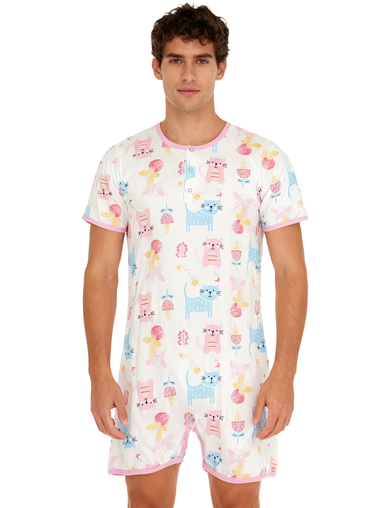 Pink Cat Bodysuit with Short L – Romper Onesie Baby Bewertung und Preis